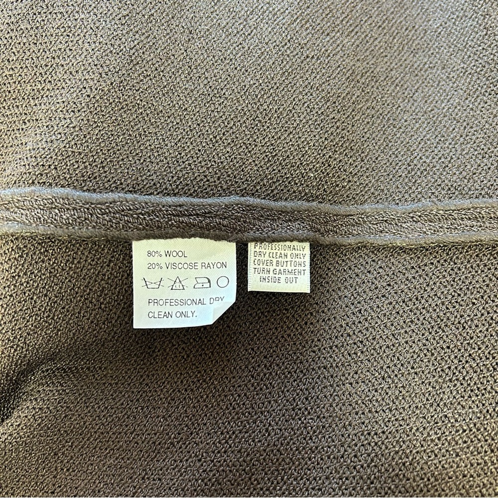 St. John Evening Classic Brown Wool Blend Knit Blazer Jacket Sz. 10 - Picture 9 of 10